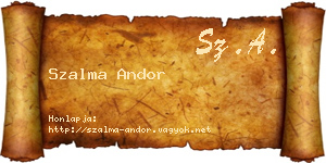Szalma Andor névjegykártya