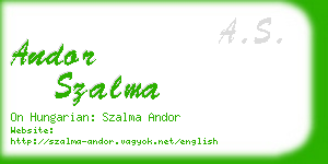 andor szalma business card